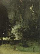 James Mcneill Whistler nocturne in black and gold the falling rocket Germany oil painting artist